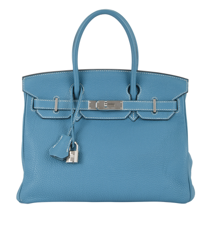 Birkin 30 In Blue Jean Togo, front view